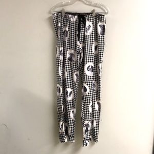 PJ SALVAGE Houndstooth Dog Theme Pajama Pants—Large